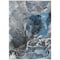 Homeroots 8' X 10' Ivory Blue and Gray Abstract Washable Non Skid Indoor Outdoor Area Rug 559430 - alternate 4