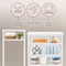 Alaterre Furniture Coventry Over Toilet Open Storage Shelf, Bath Storage Shelf ANCT736WH - alternate 2