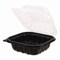 Karat Polypropylene Plastic Hinged Container, 6 x 6 x 3, Black/Clear, Plastic, 300PK FP-PHC66PP-1C - alternate 3