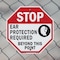 Signmission Stop Ear Protection Required Beyond, 6 Inch X 6 Inch, Plastic Sign OC-P-6-178 - alternate 3