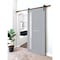Sartodoors Sturdy Barn Door Frosted Glass Grey 36x84 Solid Core Modern Interior VEREGIO7288BD-B-GRE-3684 - alternate 1