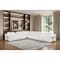 Homeroots White Italian Leather Modular L Shaped Eight Piece Corner Sectional With Console 534881 - alternate 2