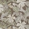Homeroots 9' X 12' Brown Beige And Olive Green Botanical Leaves Washable Indoor Outdoor Area Rug 618398 - alternate 2