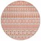 Homeroots 8' Salmon Beige And Copper Round Quatrefoil Washable Indoor Outdoor Area Rug 583248 - alternate 2