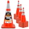 Xpose Safety 28 Inch Orange Traffic Cones with 6in and 4in Collars, DOT Approved, 24PK AOTC28-64-24-X - alternate 1