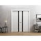 Sartodoors Sliding Double Pocket Doors 84 x 80 inches, Planum 0444 White Silk with Black Inserts and Frosted G PLANUM0444DP-WS-84 - alternate 1