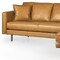Homeroots 111" Tan Leather Modular Sofa With Toss Pillows 722865 - alternate 4