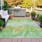 Homeroots 3' X 5' Green And Ivory Abstract Washable Indoor Outdoor Area Rug 631341 - alternate 2