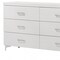 Homeroots 58" White Solid and Manufactured Wood Six Drawer Double Dresser 486523 - alternate 3