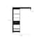 Homeroots 59" Black Manufactured Wood Closet System 535186 - alternate 2