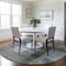 Homeroots 8' Brown Green And Blue Round Abstract Washable Indoor Outdoor Area Rug 604278 - alternate 6