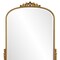 Homeroots 34" Antiqued Gold Wood Baroque Arch Framed Accent Mirror 635507 - alternate 2