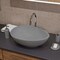 Alfi Brand 21 inch Solid Concrete Tear Drop Above Mount Vessel Sink ABCO21O - alternate 1