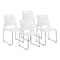 Office Star Products STC Series Sled Base Leg Stack Chair, White / Silver STC8302C4-11 - alternate 1