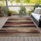 Homeroots 10' X 14' Brown Beige And Burgundy Abstract Washable Indoor Outdoor Area Rug 612532 - alternate 2