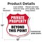 Signmission Private Property Shield Sign Private Pro, 12 Inch X 12 Inch, Plastic Sign SHI-P-12-444 - alternate 2
