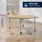 Flash Furniture Commercial Adjustable Height Flower Activity Table with Locking Casters-LT NAT XU-A60-FLR-LTNAT-T-P-CAS-GG - alternate 2