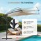 Simple Deluxe 9.8ft Offset Umbrella Cantilever Patio Hanging Umbrella Outdoor Market Umbrella with Crank and Cros 3A88LGBRLAOFFSET10TANV2 - alternate 2