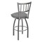 Holland Bar Stool Co 810 Contessa Stainless Steel 36in Swivel Bar Stool with Canter Folkstone Grey Seat 81036SS007 - alternate 2