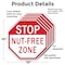 Signmission Stop Nut-free Zone, 10 inch X 10 inch, Aluminum Metal Signs, 5PK OC-A-5Pack-10-119 - alternate 2