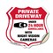 Signmission Private Driveway Shield Sign Under 24 Ho, 12 inch X 12 inch, Vinyl Decal, 2PK SHI-D-2PACK-12-437 - alternate 1
