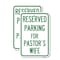 Signmission Parking Reserved for Pastor's Wife, 12'' X 18'' 2 Signs, Heavy Gauge Aluminum, 2PK A-1218-2PACK-23379 - alternate 1