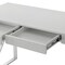 Homeroots 48" Light Gray and Silver Metallic Writing Desk With Two Drawers 543744 - alternate 3