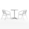 Flash Furniture Round Table Set, Aluminum, Plastic, Stainless Steel, Grey TLH-ALUM-24RD-017BCHR2-GG - alternate 2