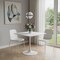Homeroots 36" White Wood and Steel Pedestal Base Square Dining Table 571411 - alternate 3