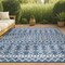 Jonathan Y Kafel Tribal Bohemian Blue/Ivory 3 ft. x 5 ft. Indoor/Outdoor Area Rug SMB130D-3 - alternate 1