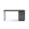 Homeroots 59" Elm Grey Manufactured Wood Rectangular Writing Desk With Two Drawers 482423 - alternate 2