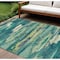 Homeroots 8' X 10' Emerald And Lime Green Abstract Washable Indoor Outdoor Area Rug 612500 - alternate 1