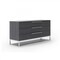 Homeroots 58" Grey Manufactured Wood Three Drawer Dresser 473122 - alternate 3