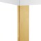 Homeroots 95" White and Gold Wood and Stainless Steel Dining Table 534370 - alternate 3