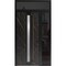 Vdomdoors Aluminum Door with Hidden Handle Hiddex 0155 Natural Noir Entry Steel Metal Modern Painted W36+12xH HIDDEX0155EXD-NOIR-W36+12xH80+12-LH-I - alternate 1