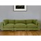 Homeroots 126" Moss Green Polyester Sofa With Black Legs 530499 - alternate 1