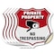 Signmission Private Property Shield Sign No Trespass, 4 inch X 4 inch, Vinyl Decal, 5PK SHI-D-5PACK-4-448 - alternate 1