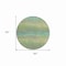 Homeroots 8' Artichoke Green Round Striped Washable Indoor Outdoor Area Rug 608451 - alternate 4