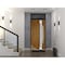 Vdomdoors Steel Door Deux 1713 Natural Oak Transom Black Window Stainless Inserts Single Modern Painted-W36xH DEUX1713EXD-OAKB-W36 x H80+16-Right-hand Inswing - alternate 2