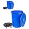 Magnum Tool Blue 44 Gallon Trash Can Set, Trash Can, Quiet Dolly, and Reinforced Lid, 2 Set CMTC-CLD0-44B02 - alternate 1