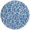 Homeroots 8' Blue And Ivory Round Geometric Washable Indoor Outdoor Area Rug 599264 - alternate 2
