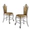 Homeroots Set of Two 24" Brown and Pearl Faux Leather and Solid Wood Counter Height Bar Chairs, 2PK 573448 - alternate 1