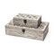 Homeroots Set of Two 8" White Solid Wood Box, 2PK 392588 - alternate 4