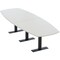 Skutchi Designs Arc Boat Conference Table With Power, 48 in W, 120 in L HAR-ABOT-48X120-T.BK-U779-NA - alternate 1
