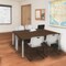Regency Kee Training Table W/ 2 Zeng Chairs, 66 in W, 24 in L, Neo Walnut MT6624NWBPCM44GY - alternate 2