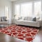 Homeroots 3' X 5' Red And Ivory Geometric Washable Indoor Outdoor Area Rug 613043 - alternate 2