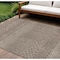 Homeroots 9' X 12' Brown And Ivory Chevron Washable Indoor Outdoor Area Rug 612248 - alternate 1