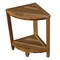 Homeroots 17" Brown Teak Corner Shower Bench With Shelf 376736 - alternate 2
