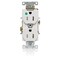 Leviton Duplex Receptacle, 15A, White, 125V T8200-W - alternate 1
