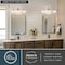 Vaxcel Eastgate 3-Light Satin Nickel Vanity Light with Frosted Opal Schoolhouse Globe Glass W0565 - alternate 2